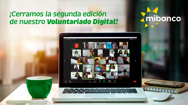 MibancoPE's tweet photo. Hace unos días vivimos la clausura de la 2° edición del #VoluntariadoDigitalMibanco, una experiencia con aprendizajes junto a nuestros clientes, que permitieron capacitarlos en el proceso de reinvención de sus negocios de la mano de nuestros colaboradores voluntarios. https://t.co/BlqJQxI3aT