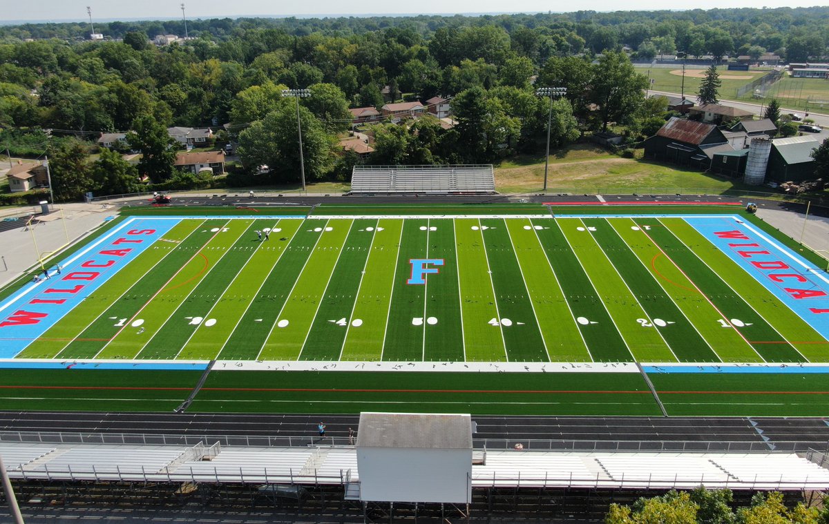 Aerial Pictures of Finneytown High School's new field turf being installed.  It looks very sharp.
#aerialphotography #fieldturf #Cincinnati #highschoolfootball