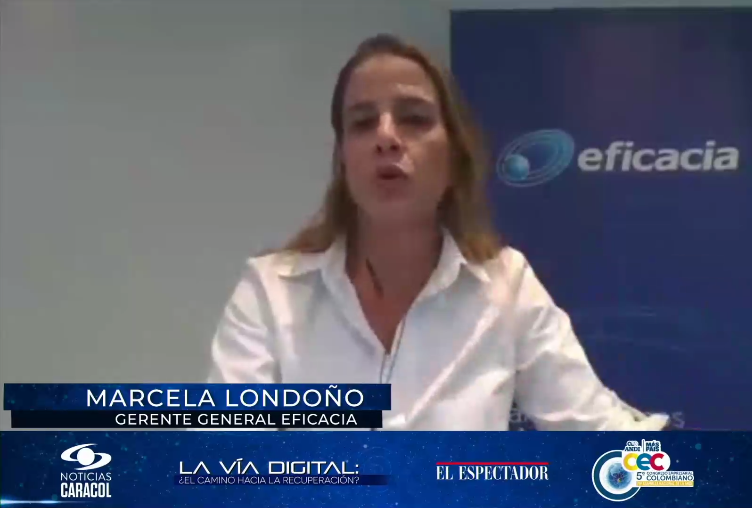 ANDI_Colombia's tweet photo. "Se trata de mantener una comunicación a base de confianza en una doble vía para que la gente se sienta escuchada e incluida, que conozcan la estrategia y hacia dónde vamos en este proceso de transformación digital" @marcelondes, presidente de @EficaciaCol en el 5° #CEC2020 https://t.co/GRokF95Gye