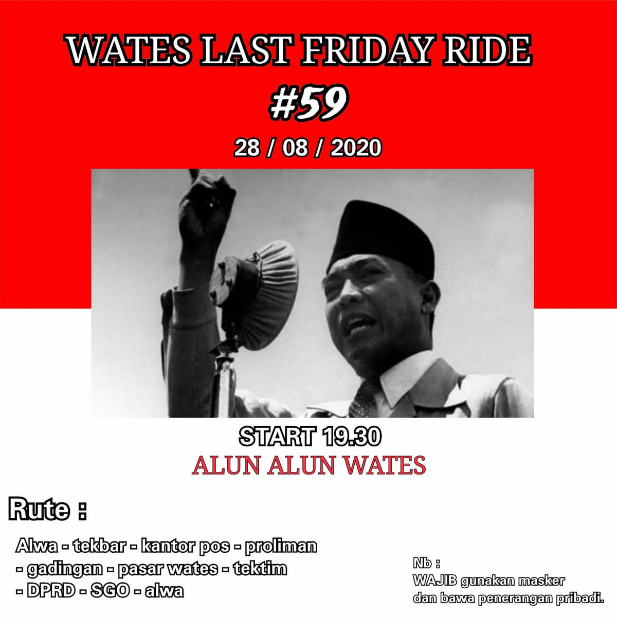 Monggo lur, pancalke tipis-tipis
Tetap patuhi protokol kesehatan dan Tertib bersepeda
#wlfr59