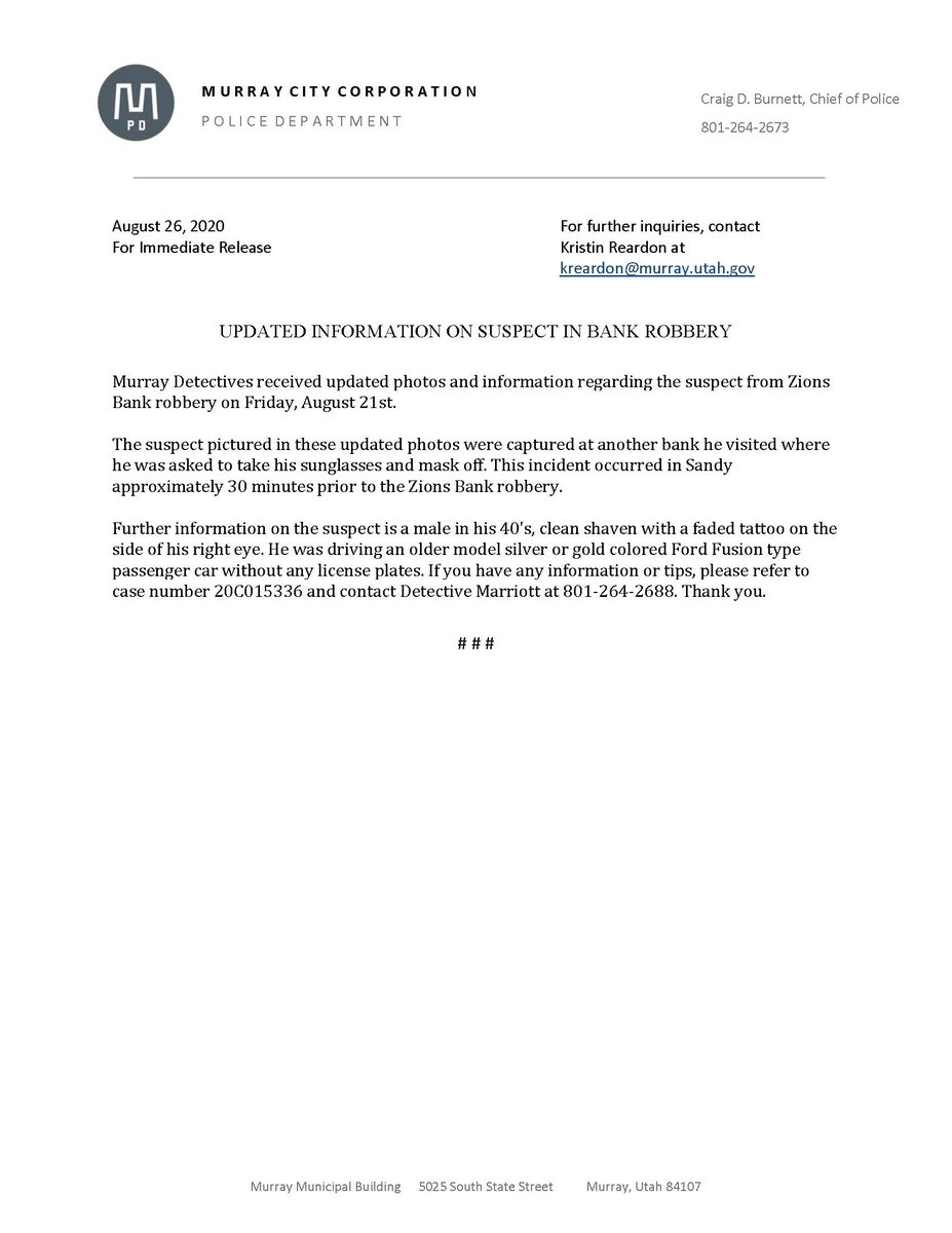 Murray City Police tweet media