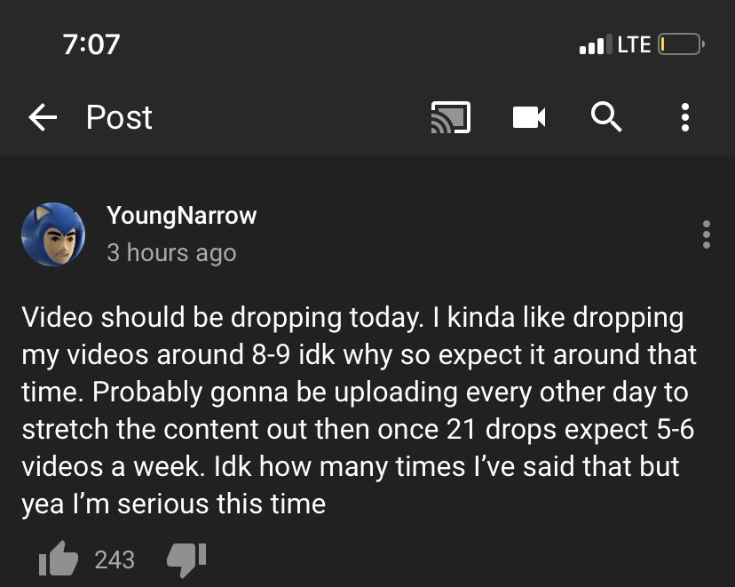 NarrowReport's tweet image. Big news from @NarrowGaming in the community tab of YouTube.