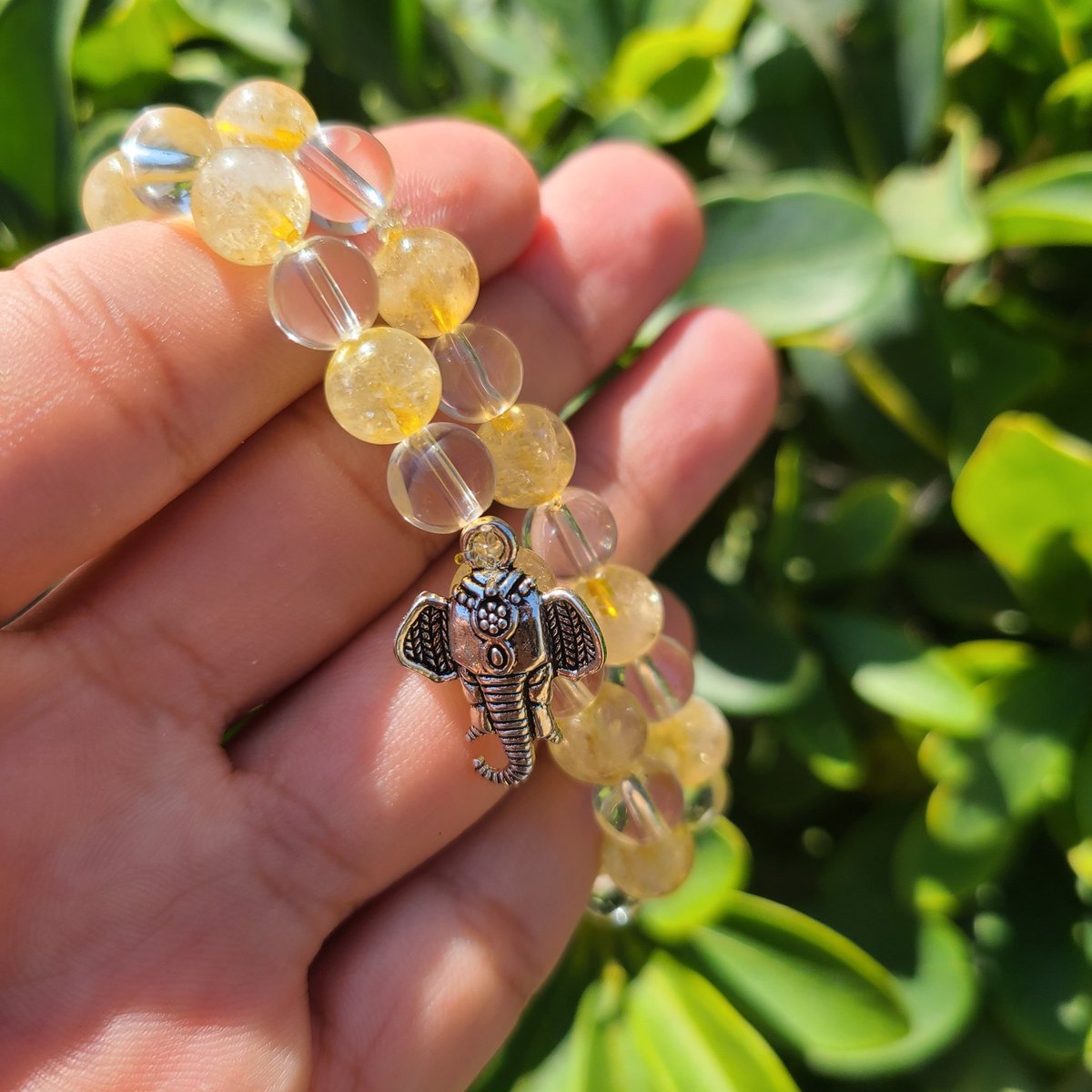 PlanetaryStore's tweet image. Citrine and Clear Quartz come together to make out Abundance Intention Bracelet!
