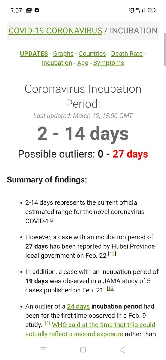 We have already seen from Wuhan.. incubation period is never the full 14 day period.. instead.. one can get infected by  #SARSCoV2 within 2-14 days from studies in Mac.. Yet, we know positive  #COVID19 patients can infect others even day 3 onwards.. 4/n