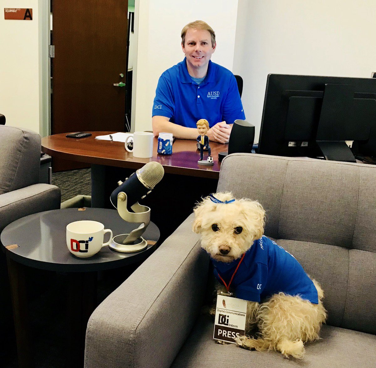 RyanPForan's tweet photo. @ArcadiaUnified @Amber_PR_Info @CourtneyHayata @HryciwAUSD @leilanunez09 @anyayanggg No doubt who may favorite pup 🐶 is! Love 🥰 Styx! #NationalDogDay #StealingStyx #petsofAUSD https://t.co/r3U2IHLQgd