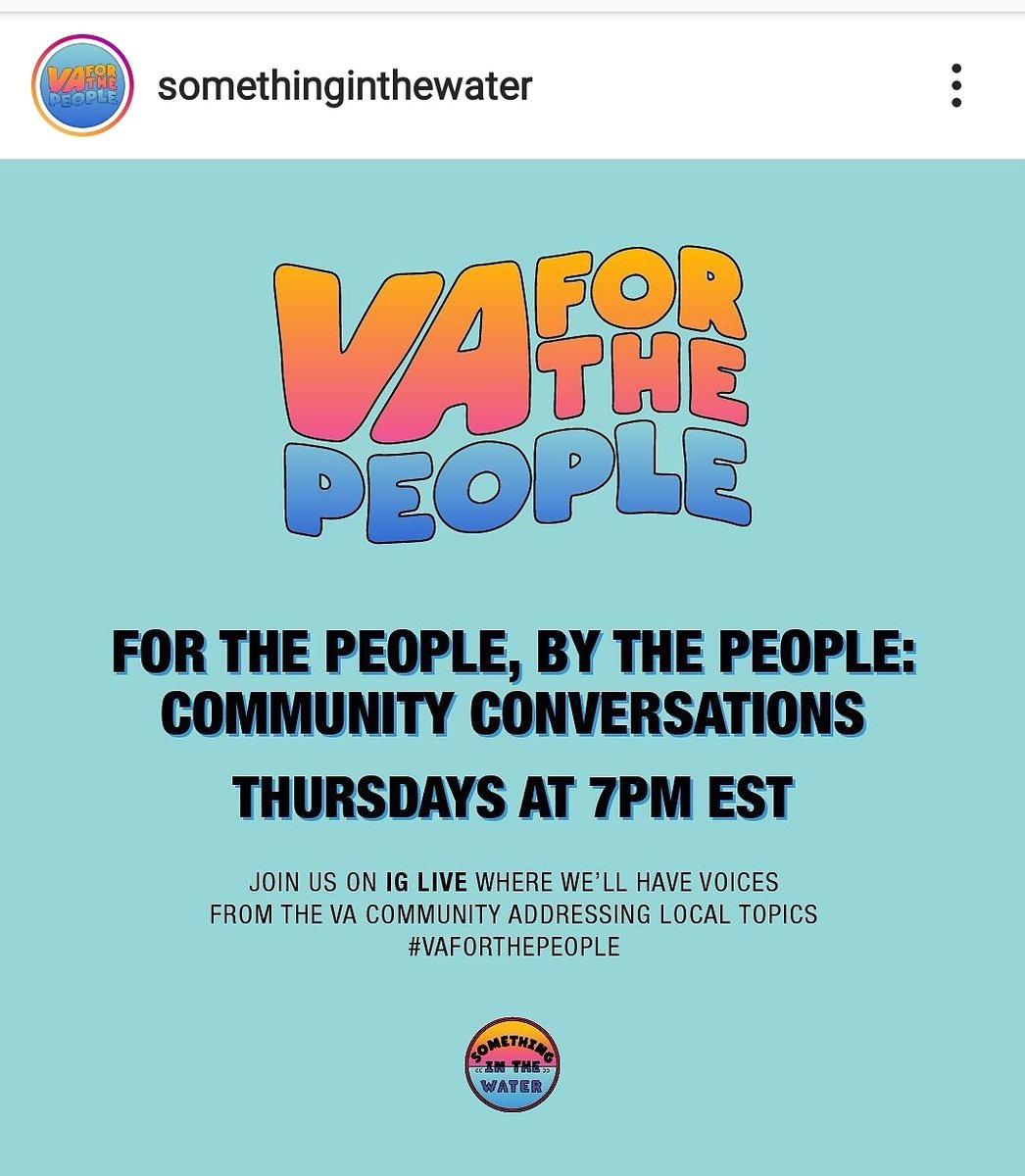 GabeNiles's tweet photo. GLAD TO BE WORKING W/ @SOMETHINGINTHEWATER FOR THIS INITIATIVE FOR THE PPL! WE ARE THE FUTURE.
PEEP OUR LIVE STREAMS OF #VAWELOVEYOU AFTER EACH CONVERSATION & JAM WIT US. #VA #RBLE #IAMOTHER . THROW YA 🖖🏿 UP! https://t.co/SyRMzyFASx