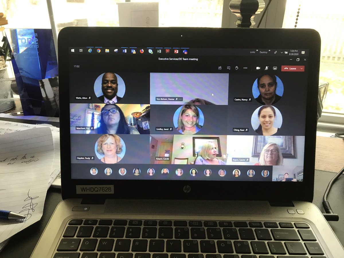 The first combined De-Escalation and Executive Services Microsoft Teams Meeting! So honored to be part of this team moving forward!