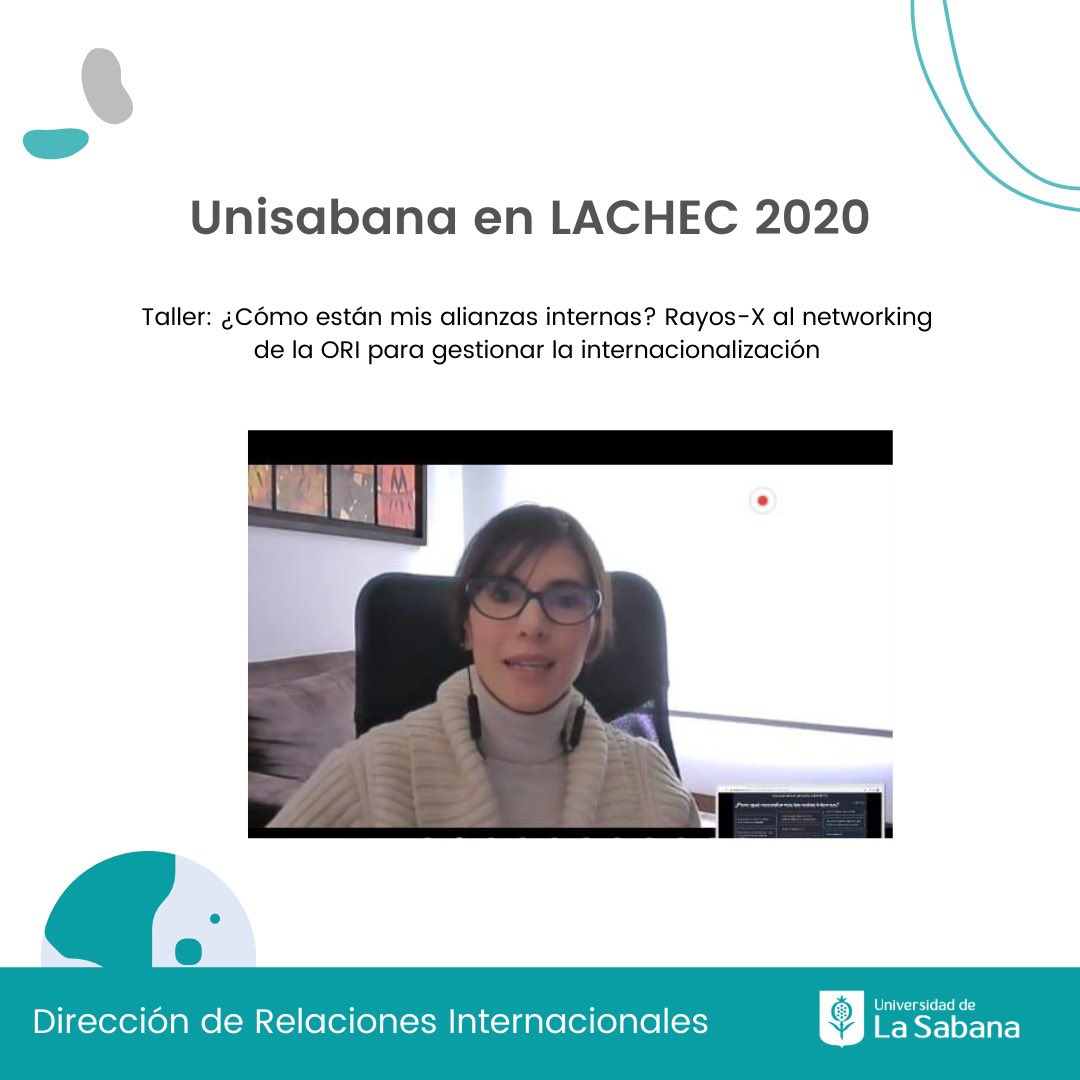 Carolina Serrano, directora de <a href="/LaSabanaAbroad/">Unisabana Internacional</a>, ofreció en @LACHECH2020 un taller para ayudar a las ORI a hacer un análisis del trabajo colaborativo que hacen con las unidades de su Universidad para apalancar la estrategia de internacionalización.

Aquí una de sus reflexiones⬇️