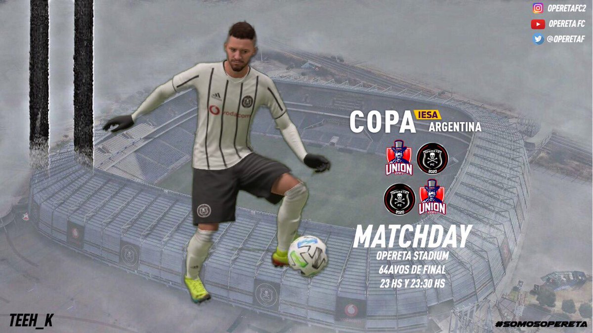 Miércoles de Copa de <a href="/IESAArgentina/">IESA</a> enfrentando a <a href="/CaueSports/">Club Unión eSports</a>  por los 64avos de final.  A dejar todo por el pase a la siguiente fase                                                #SomosOpereta 💪🏻💀
