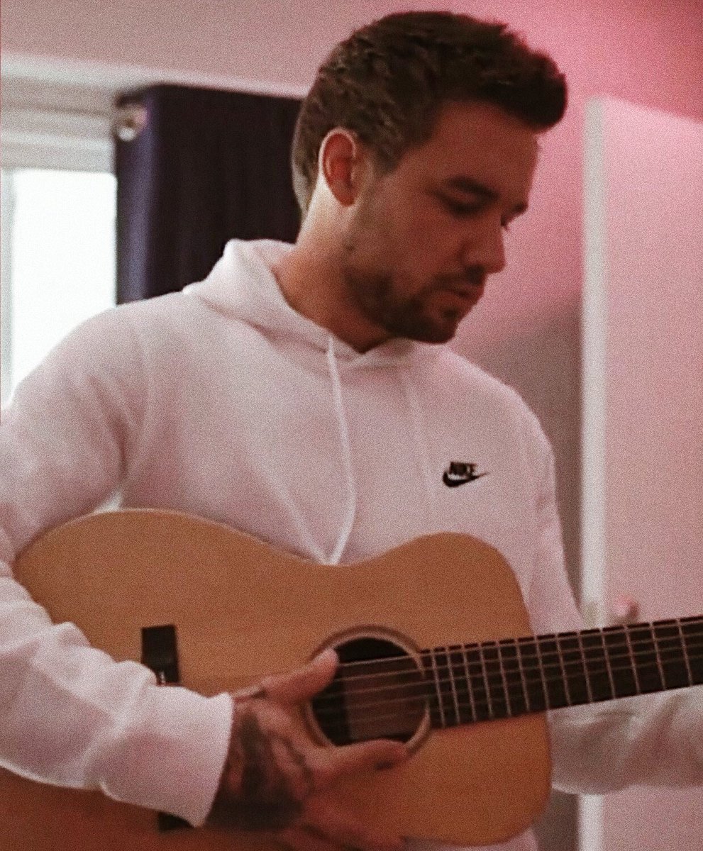 •playing the guitar