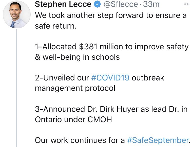 uniongrrl's tweet image. Let me correct this, @sflecce.

1-You took $381 million from the Feds
2-You put some of it towards the things you should have been funding months ago
3-You still refuse to lower #classsize 

So the work of parents &amp;amp; educators will continue for a #SafeSeptember 

#onted #onpoli