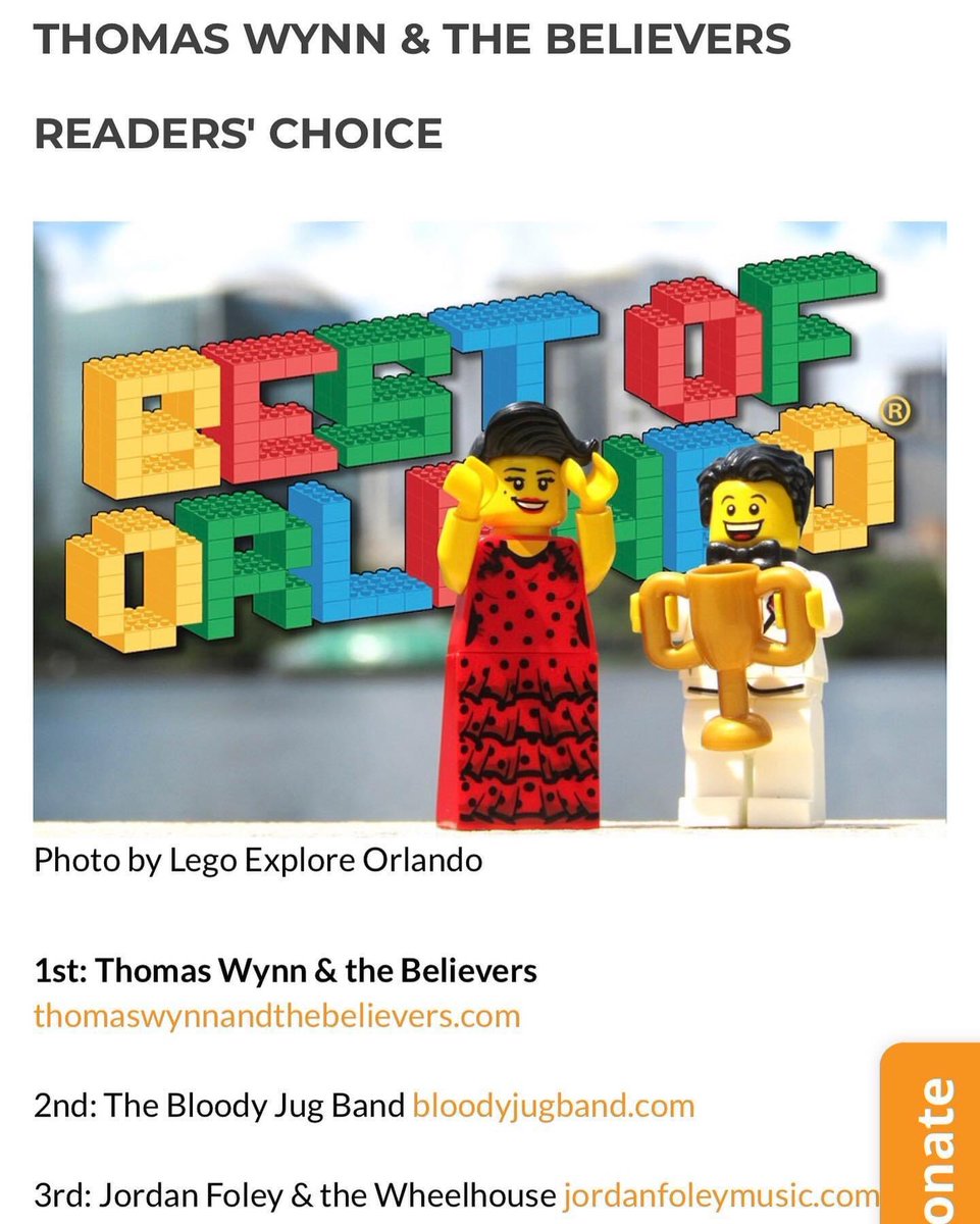 Wow! Thank you so much for years of support and love! We love and miss everyone ❤️❤️❤️❤️ Congrats to all the winners! #orlandoweekly #bestoforlando #thomaswynnandthebelievers #livemusic #2020