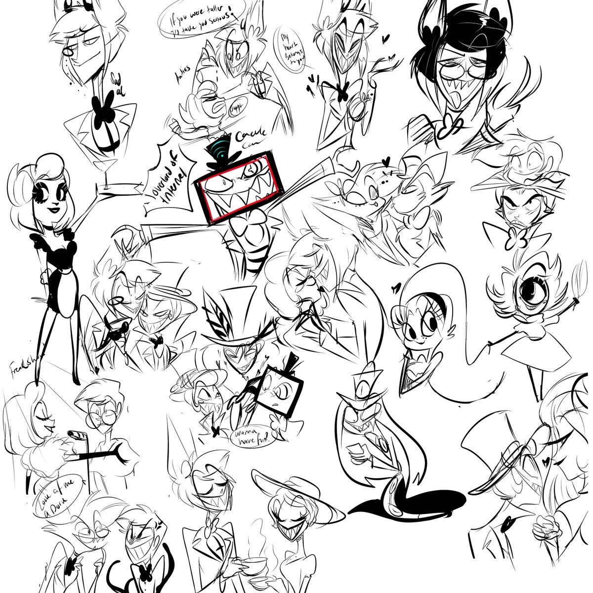 RavenouScorpian's tweet photo. comics for today and the requested doodles drawn <3 sorry now yall see why i couldnt doodle more XD #charlestor #huskerdust #HazbinHotelFanart #HazbinHotelAlastor #HazbinHotelLucifer #Hazbin_Hotel #HazbinHotelHusk #hazbinhotelAngeldust #hazbinhotel #hazbinhotelallcharacters https://t.co/NuwQhwAxT8