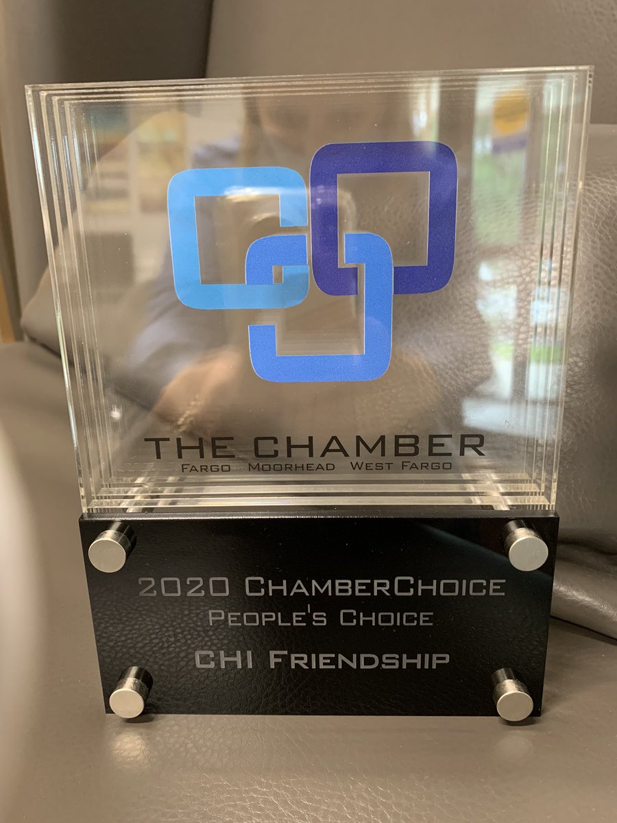chi_friendship's tweet photo. Thanks to our community for voting for us for the Chamber People’sChoice award. We are so thankful to be part of a great community. @FMWFChamber  #award #Fargo  #ChamberChoice https://t.co/Ykd4eTOiHa