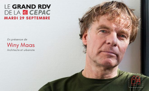 #Évènement | Winy MAAS, architecte et urbaniste néerlandais, livrera son point de vue lors du débat «Permis de (re)construire! Logement, modes de vie, bien être...Quelles fondations pour une ville à la hauteur des défis sociaux et environnementaux?» au #GrandRDVCEPAC @CepacSilo