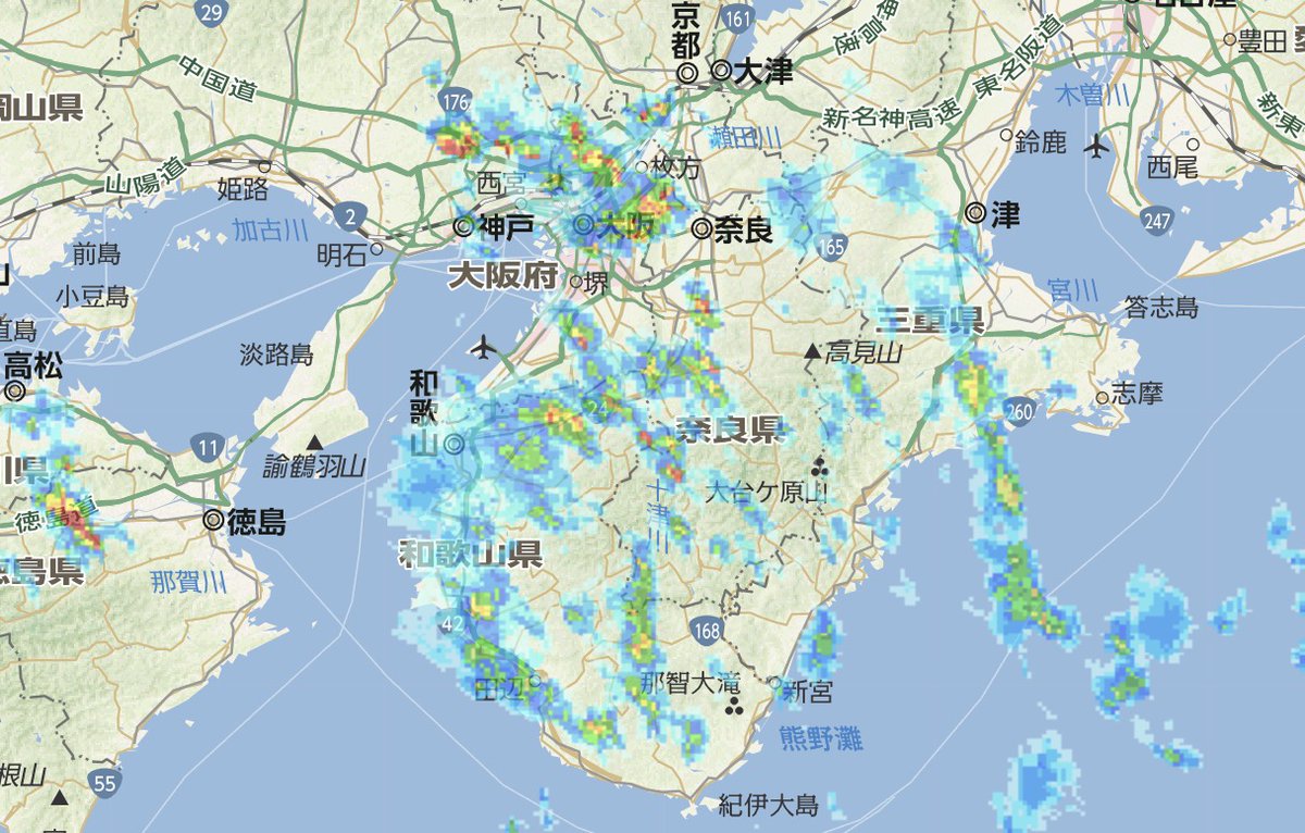 ライブカメラ検索マップ ライカメ V Twitter 08 27 15 00ごろの大阪周辺の雨雲レーダーの様子 さらに強い雨雲が増えています ゲリラ豪雨 雨雲レーダー 大阪府の天気予報 雨雲レーダーとライブカメラ T Co Sxcmzb7ywy T Co