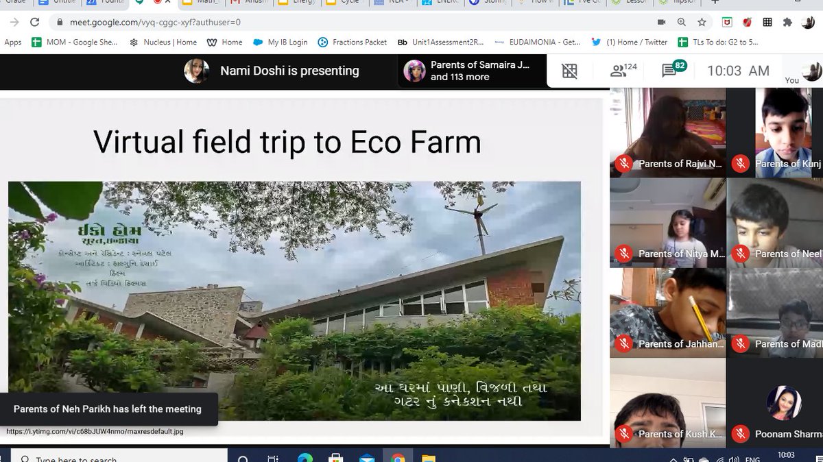 diptirulz1's tweet photo. G4 students visit Surat's Eco Home virtually. Great ideas for sustainable practices. Lot of food for thought for our young learners to be contributors to the society &amp; not just consumers. @Ms_Ritu #Collaboration @ibpyp @FSSurat https://t.co/ELI9GWcPp3