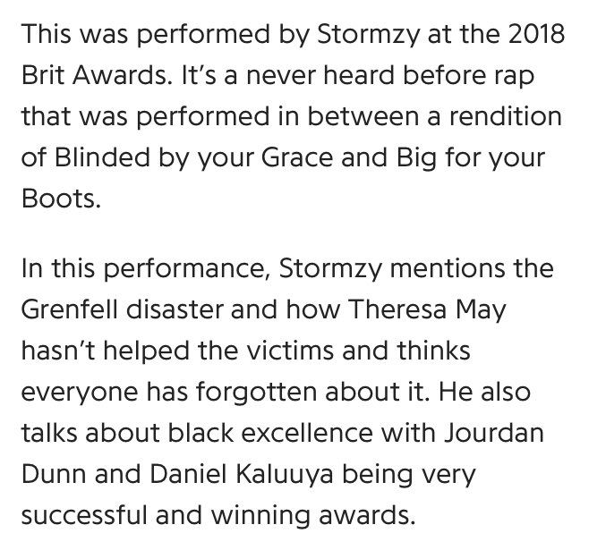 The next this person lied about is how Louis never praised black and female artists. He always praise stromy a black British atirst. And here's him praising other black artists