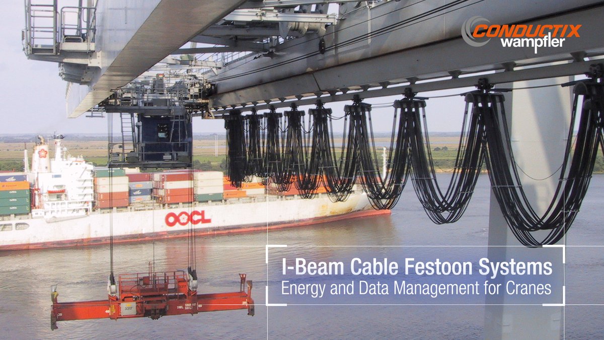 CxW_Global's tweet photo. #FestoonSystems are nowadays a market standard when it comes to #PowerSupply the crab on STS #cranes. But for a #FestoonSystem to operate smoothly, a few things need to be taken into account. Contact us 24/7/365 with your #CableFestoon needs: https://t.co/W5VTmGxfwW https://t.co/kAe7UdoRdH