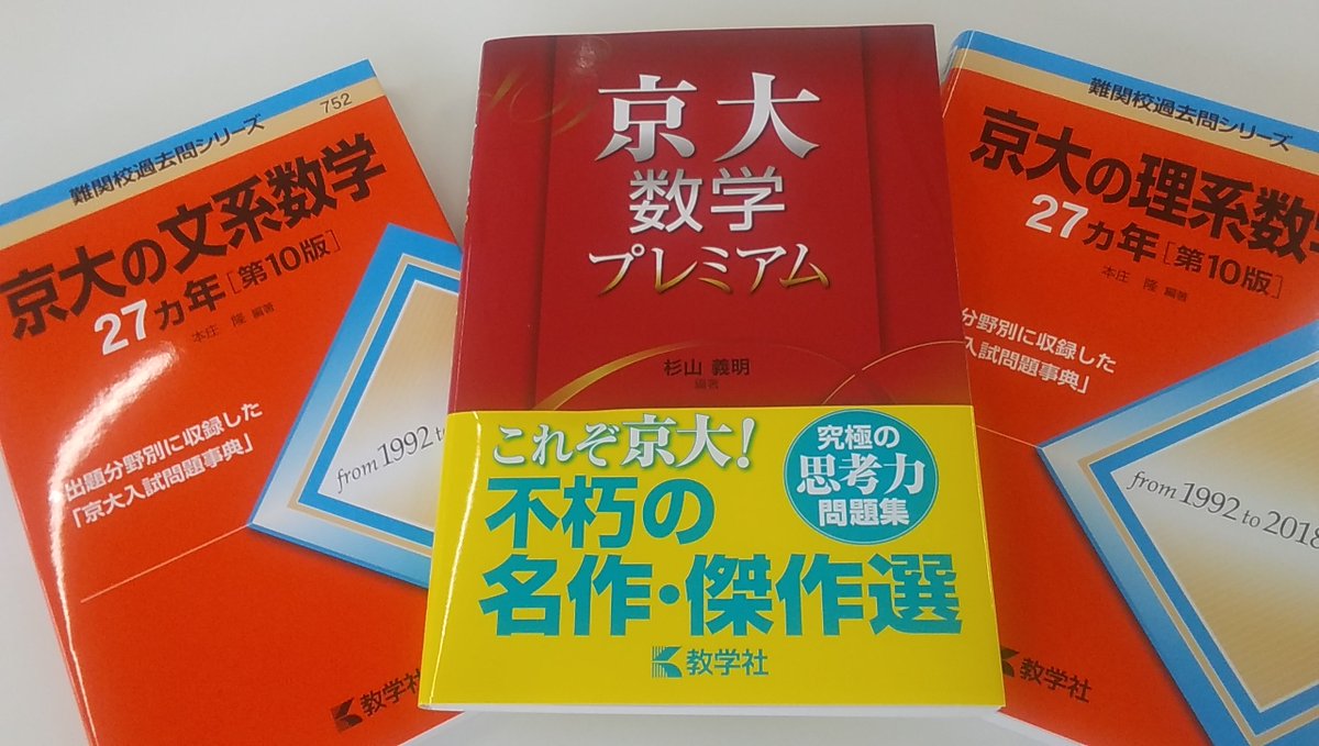 杉山義明編著『京大数学プレミアム』では、過去50年の京大入試から京大