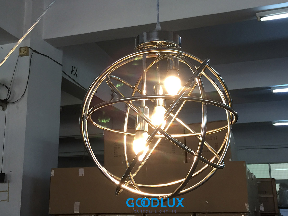 GoodluxLighting's tweet photo. A sphere pendant made by welding 6 stainless steel rings together, you can see the different sphere in different direction, which make this pendant more DYNAMIC #hotellighting #decorativelighting #customlighting #lightingdesign #lightingdesign #PendantLighting #bespoke https://t.co/D2Z3AvpJz6