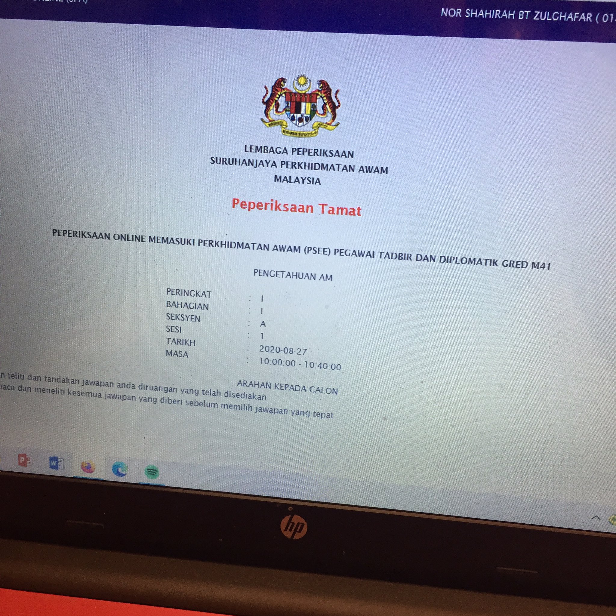 Shera Zulghafar On Twitter 2020 Is So Full Of Surprises Eh Even Nk Ambil Exam Ptd Pun Terciduk Hahahaha 10 08am Now Still Nothing Whaddup All Ptd Exam Takers Https T Co Wv4sd4yauo