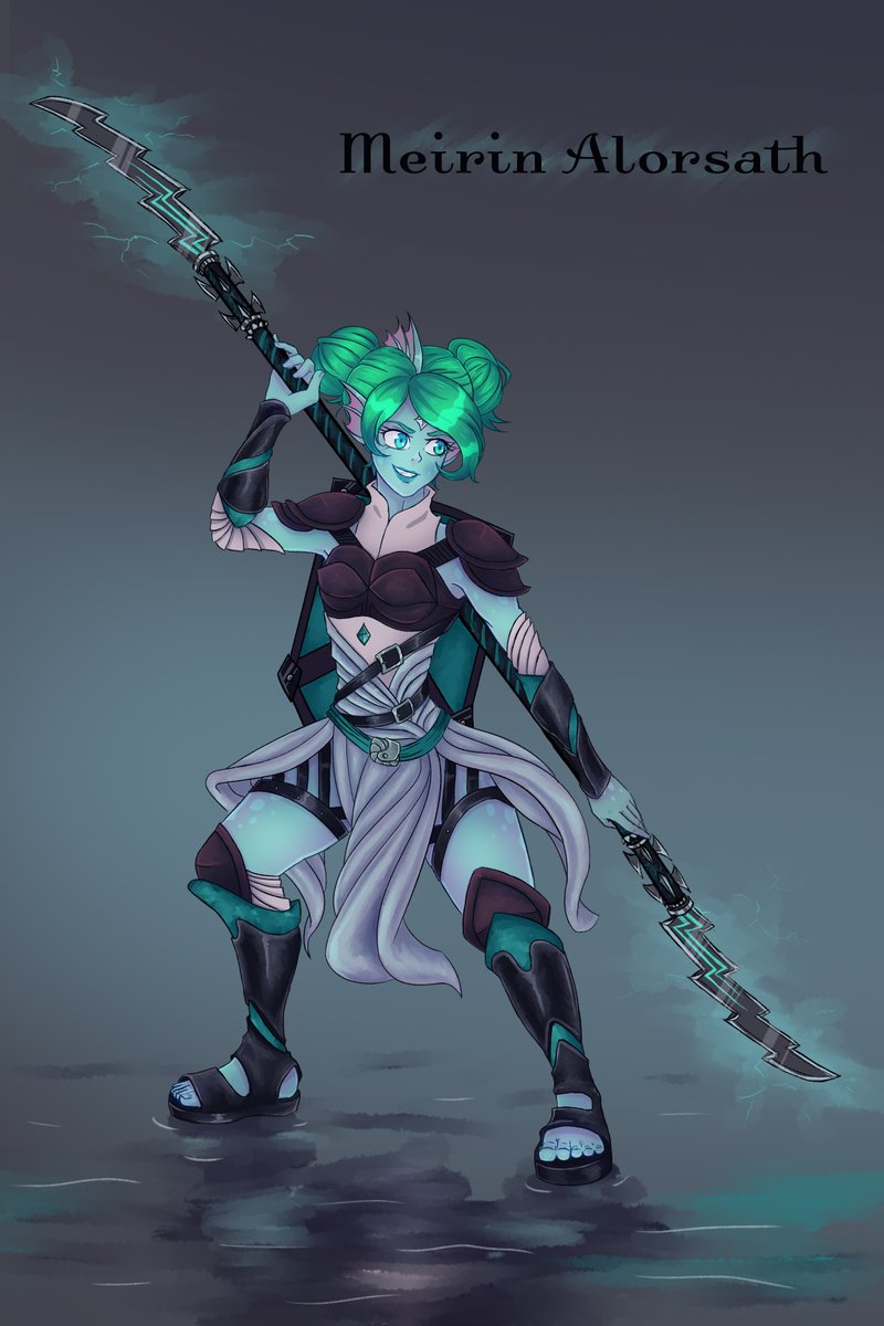 JeiGoWAY's tweet photo. Meirin Alorsath is @xXTeaChanXx 's Triton Path of the Storm Herald Barbarian!

#DnD DndArt https://t.co/X96ukwXVug