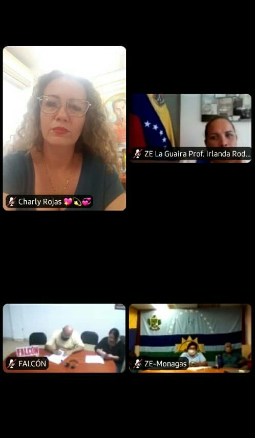 charlychaves's tweet photo. Cumpliendo con las instrucciones del Presidente @NicolasMaduro, hoy participamos jefas y jefes de Zonas Educativas en la videoconferencia con el Min. @psuvaristobulo para continuar evaluando la consulta nacional del regreso a clases seguro 2020-2021 #ProducciónIndustrialActiva https://t.co/vVX7fqJ58E