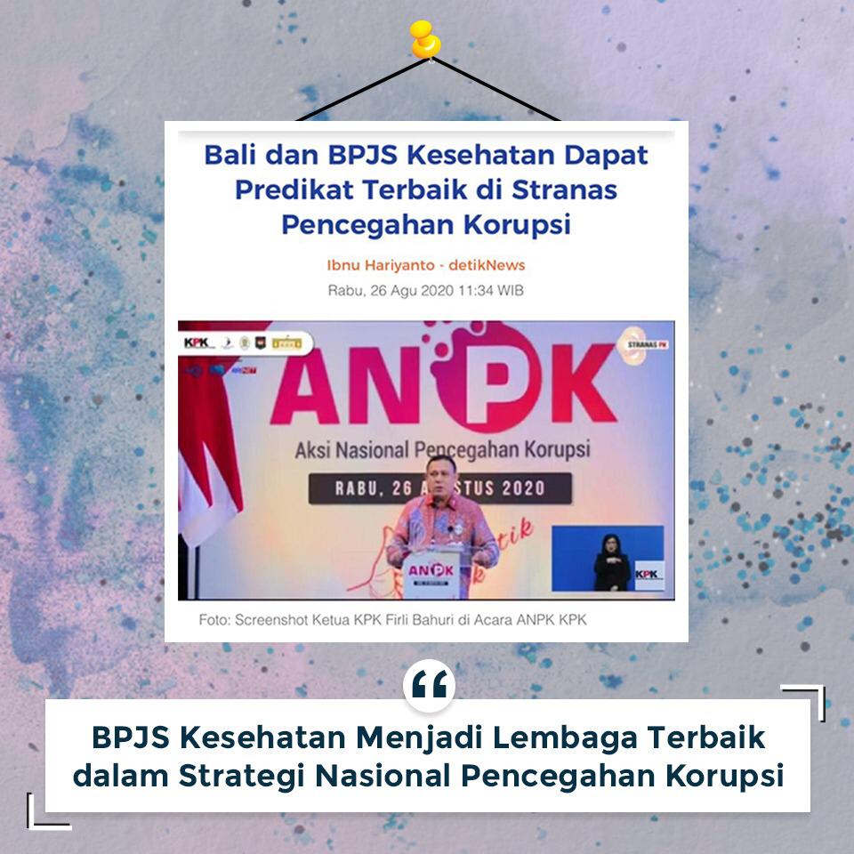 07nanas's tweet photo. BPJS Kesehatan menjadi lembaga terbaik di strategi nasional pencegahan korupsi. BPJS sangat bebas dari korupsi sehingga lembaga Kesehatan ini bisa terus memberikan pelayanan terbaik.  #BPJSKesehatan #BPJSMelayani #BPJSBersihMelayani https://t.co/t0upU4tc7g