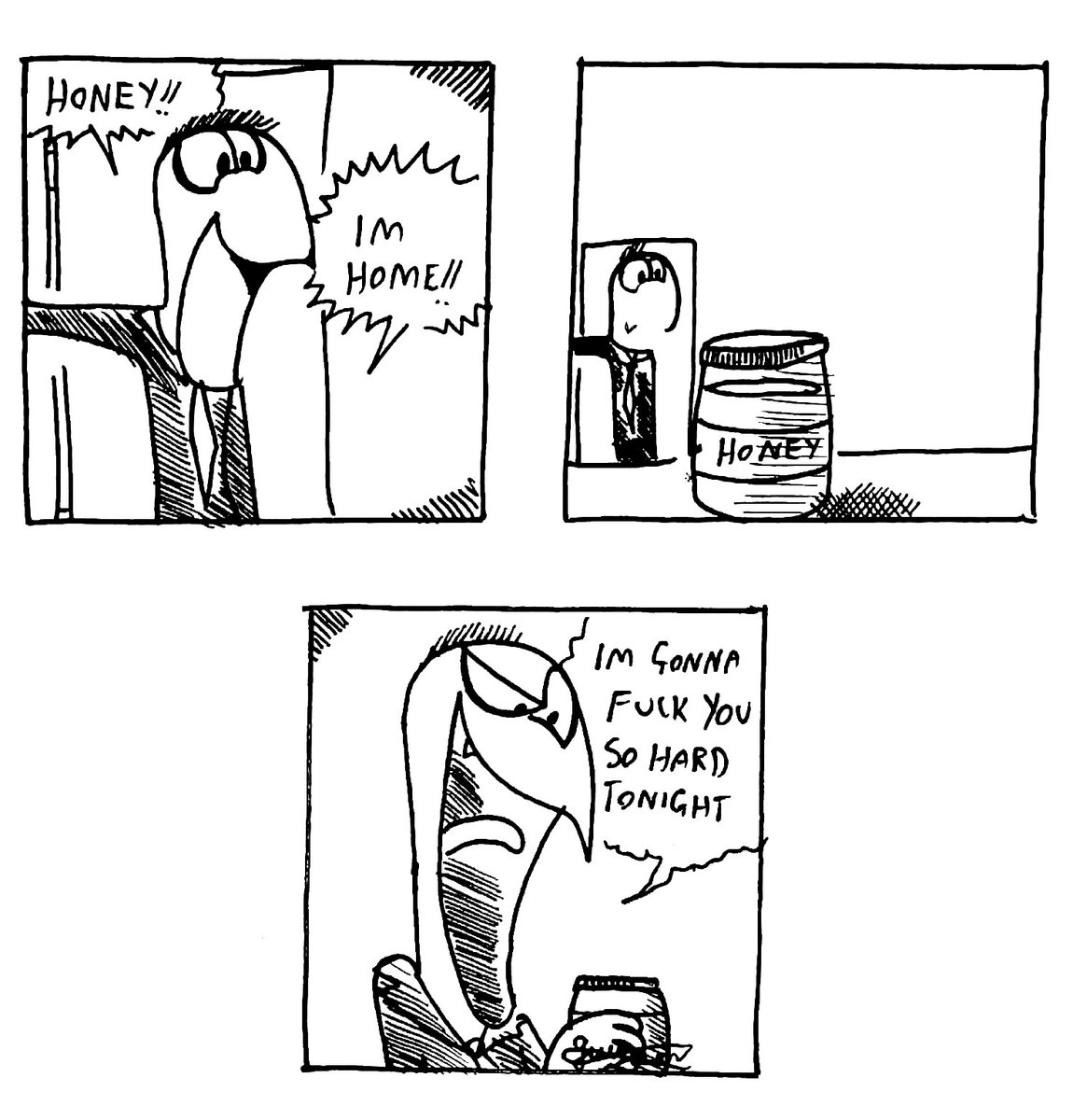 Gwydscomix's tweet photo. Stranger Comix #335
Honey I'm home
#strangercomix #gwydscomics #gwydscomix #strangercomics #honeyimhome #comics https://t.co/iZCgJLYoOw