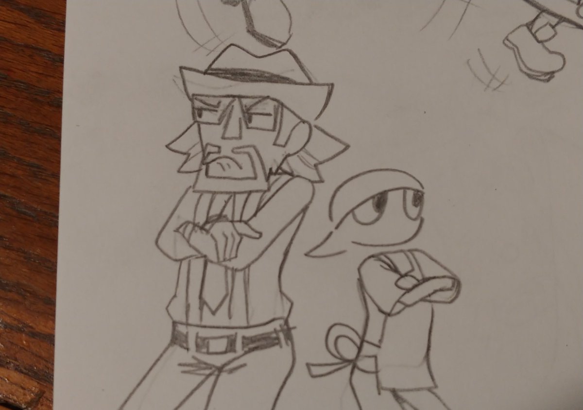 MopBoyGame's tweet photo. I'm a LITTLE addicted to drawing the health inspector lol  #indiedev #mopboy #gamedev #madewithunity #characterdesign #rivals https://t.co/IGt5MBx8DD