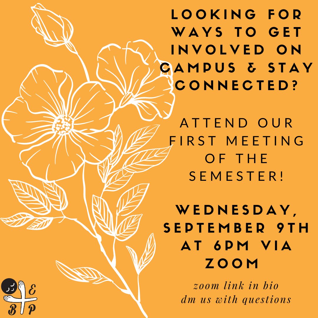 ebp_uw's tweet image. We have so many amazing ideas in store for y&apos;all for the semester! From quarantine care kits, book clubs, to virtual mini-conferences; we are going to stay connected virtually &amp;amp; spread the body love however we can. Please join us for our first meeting to learn more about us! &amp;lt;3