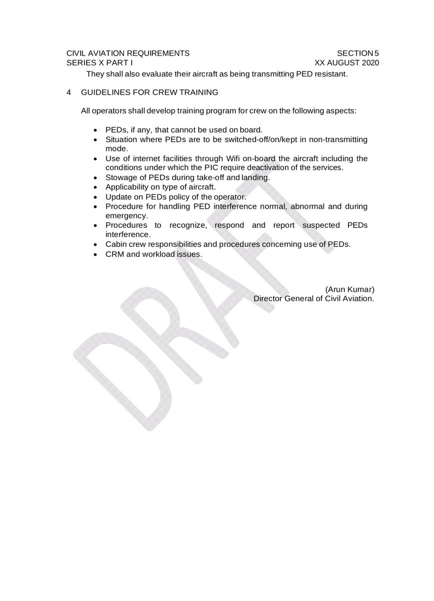 The @DGCAIndia is seeking comments on draft guidelines for the roll out of internet services onboard all Indian civil registered aircraft. 
Once finalized, the revised Civil Aviation Requirement (CAR) will permit the use of internet services  
1/2
#PaxEx #inflightconnectivity