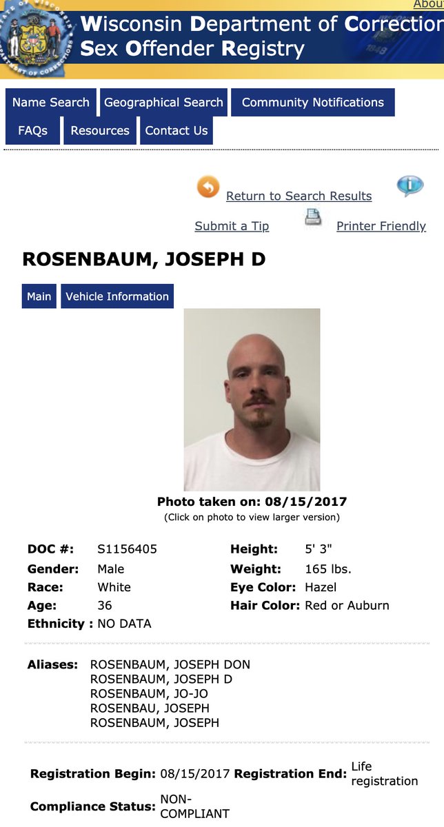 The 3 shot (2 killed) in  #Kenosha, Wisc. at the BLM riot have been identified. Joseph Rosenbaum, 36, was the first one killed. Video allegedly shows him chasing teen shooter & throwing something at him. Rosenbaum was a registered sex offender for a sex crime involving a minor.