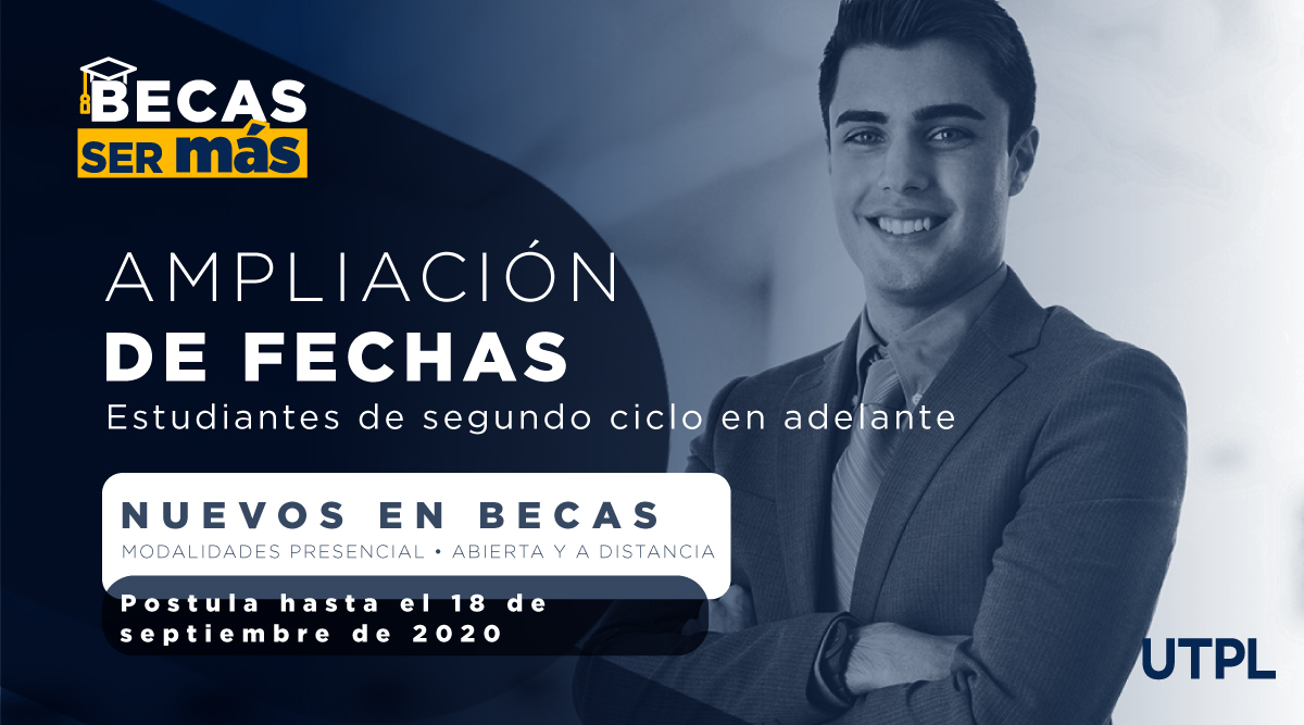 utpl's tweet photo. 👆 ¡#BECAS! Ampliamos las fechas de postulación para nuestros estudiantes actuales de 2do. ciclo en adelante de ambas modalidades.

💻✅ Conoce los tipos de beca y realiza tu postulación en línea hasta el 18 de septiembre en https://t.co/SnutivD8Bi. https://t.co/9vSRJzH5FZ