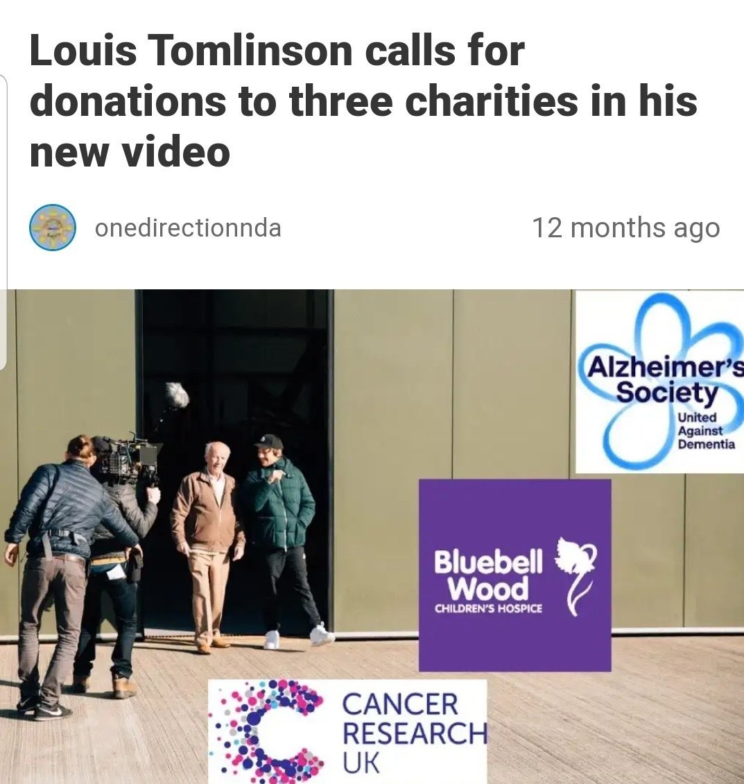 he made richard’s dreams come true and used his music video as a way for people to donate to multiple charities