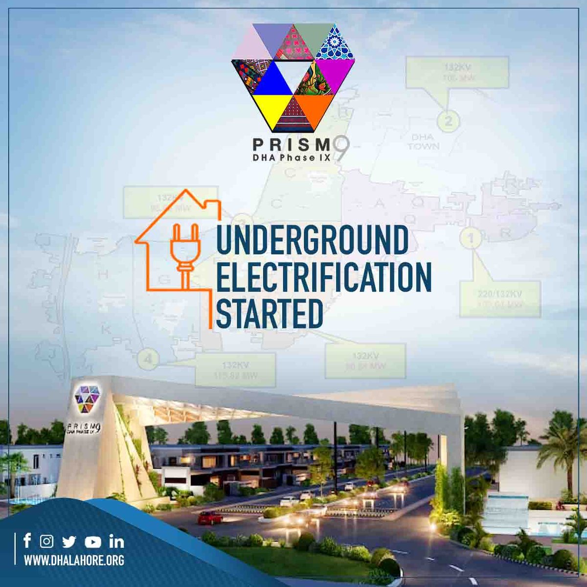DHALhr_Official's tweet photo. Ground Electrification in DHA Phase 9 has started
#PhaseIX #Phase9 #Prism #Electrification #DHALahore https://t.co/4TGGoauc13