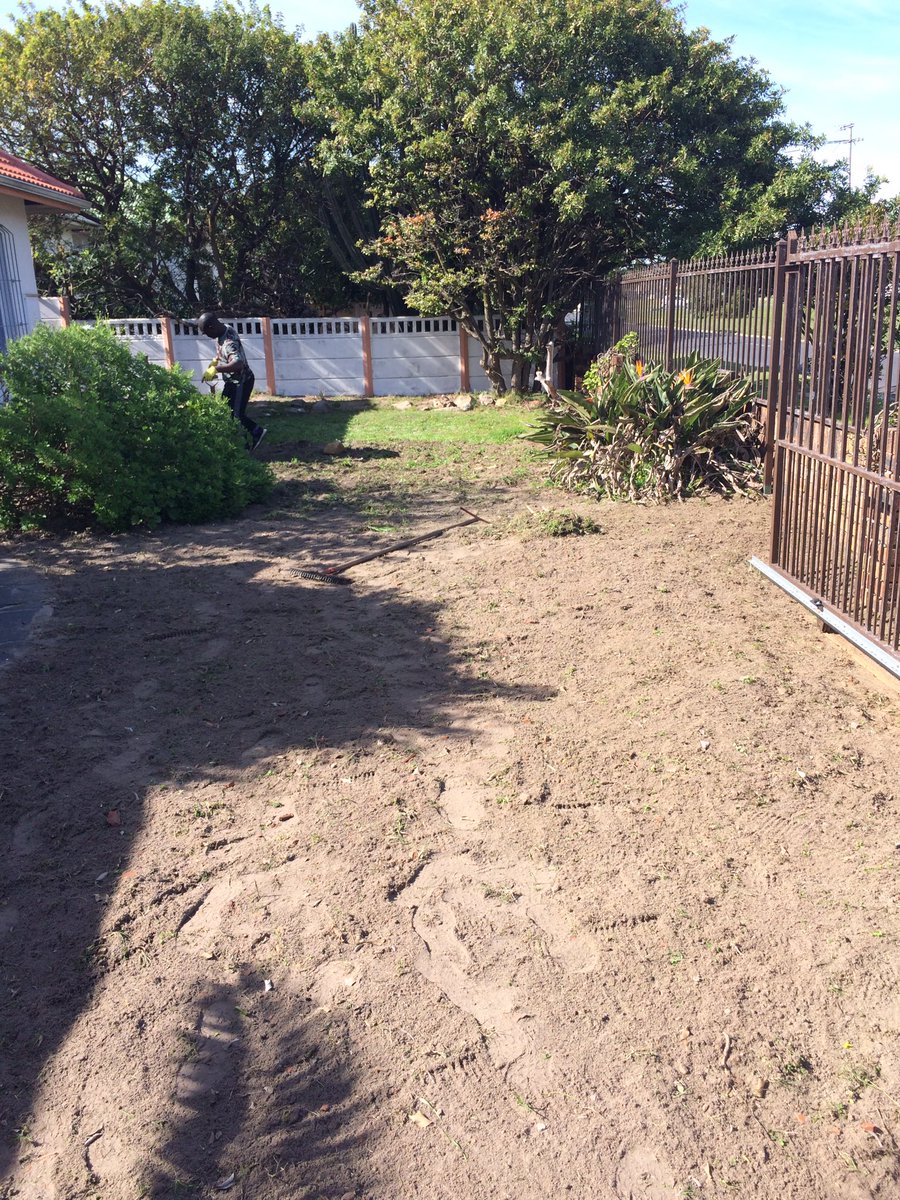 greenforcerob's tweet image. Cleaned up / put down grass / placed flowers in beds &amp;amp; installed an irrigation system 🤜