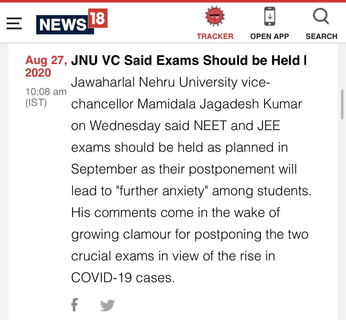 LicypriyaK's tweet photo. This controversial anti-student @mamidala90 come out again. 

Sirji, this time is not just the JNU students. This time is millions of students of whole India VS you few guys. This time WE WILL WIN. 

#SaveNEETJEEStudent_Modiji
#PostponeNEETJEE_Today 
#StudentLivesMatter https://t.co/TZUsEE2m54