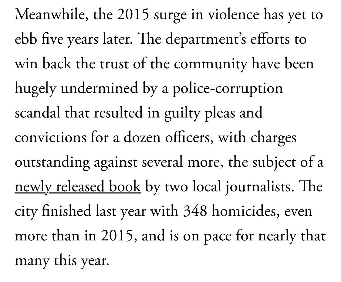 The idea that the only thing Police corruption did to increase crime was make it harder to win back the trust of the community is not quite as bad as B.S.’s bs read of MacGillis, but it is close.