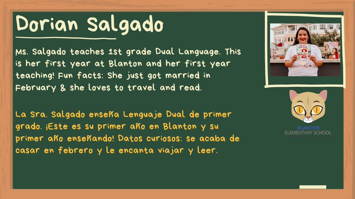 Meet the newest members of our WONDERFUL First Grade Team!! <a href="/BlantonElem/">Blanton Elementary</a> <a href="/vcboneal/">Victoria O'Neal</a> <a href="/MsDRuiz/">Daniela Ruiz</a>