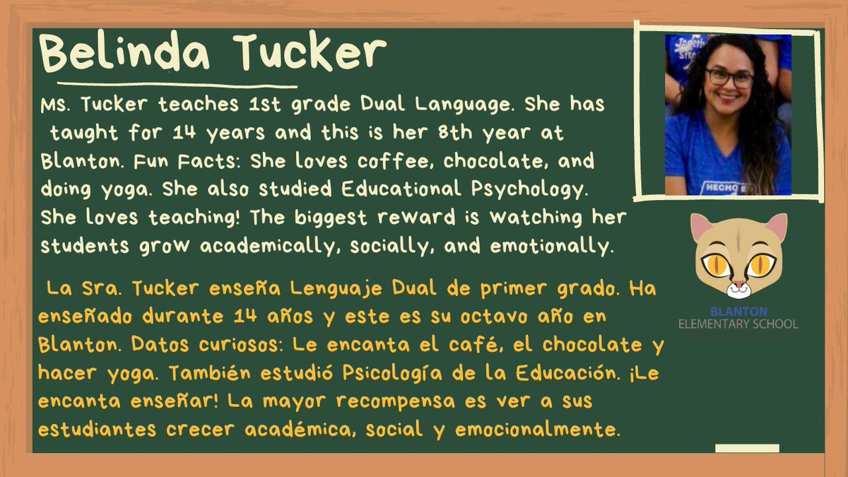 Meet our MARVELOUS First Grade Team!! <a href="/BlantonElem/">Blanton Elementary</a> <a href="/vcboneal/">Victoria O'Neal</a> <a href="/MsDRuiz/">Daniela Ruiz</a>