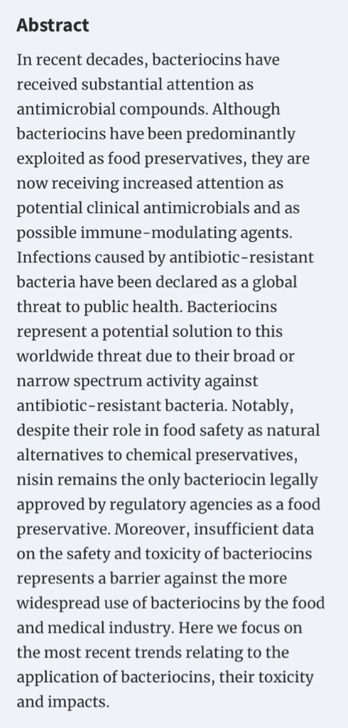 Happy to have contributed to this new review on #bacteriocins in <a href="/FEMSmicro/">FEMS</a> Microbiology Reviews; “Bacteriocins as a new generation of antimicrobials: Toxicity aspects and regulations | FEMS Microbiology Reviews” academic.oup.com/femsre/advance…