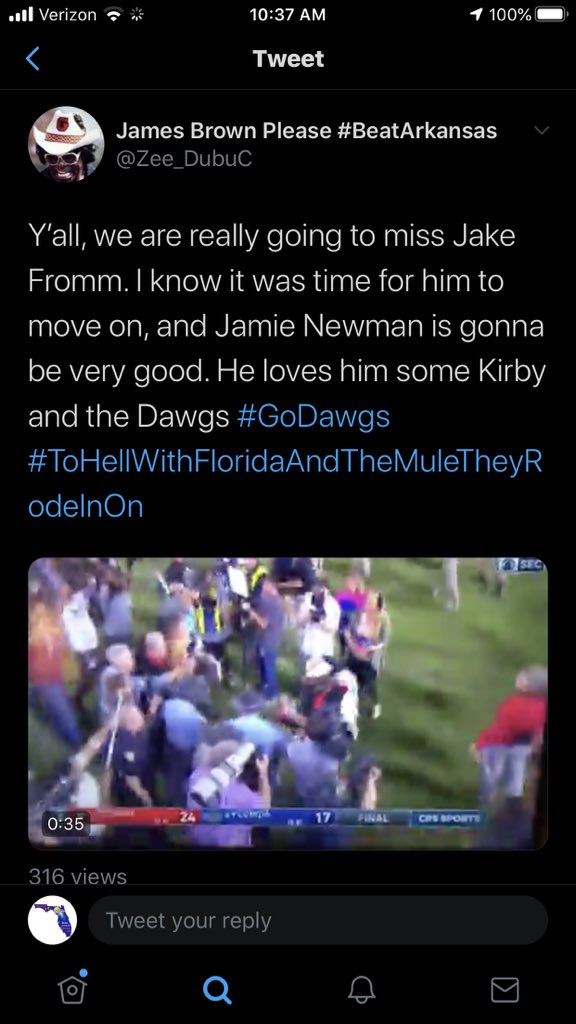 Jamie Newman loves him some Kirby and the Dawgs so much that he dipped on them both before he could even take a single snap.  https://twitter.com/zee_dubuc/status/1238998854118277126