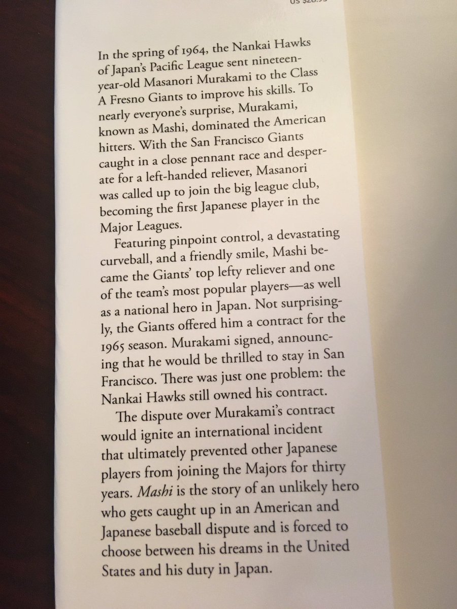 Suggestion for September 3 ... Mashi: The Unfulfilled Baseball Dreams of Masanori Murakami, the First Japanese Major Leaguer (2014) by Robert K. Fitts.