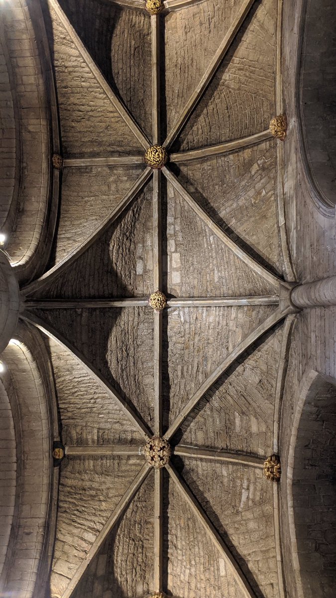 The ceilings in Tewkesbury Abbey are incredible. The huge roof bosses along the centre of the nave tell the story of the life of the Virgin Mary, and the addition of angels over the nave (instead of just the chancel) was unprecedented, and made a bold theological statement.