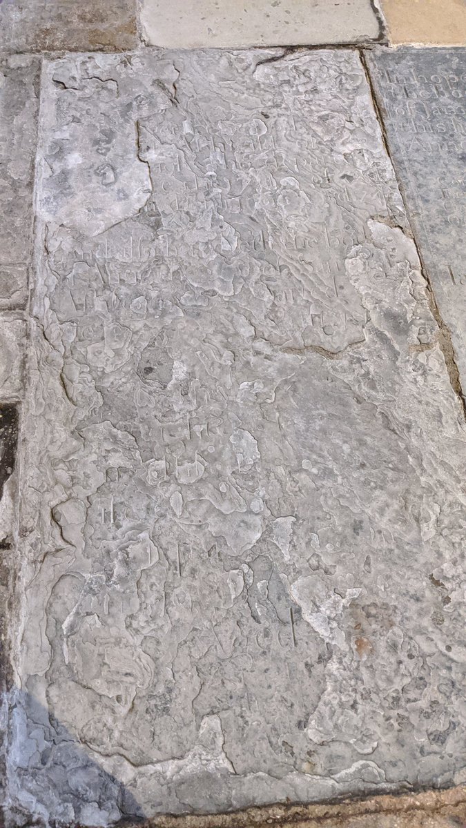 The floor is absolutely covered in memorials. Most are still fairly readable - others have been utterly worn away.