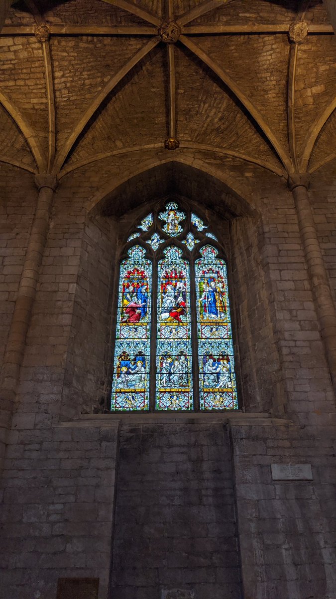 Tewkesbury Abbey also has some stunning glass. There's some by Tom Denny, my favourite modern stained glass artist, in a side chapel, but due to the plague all but the nave of the Abbey was closed. (I'll be back and you'll get to see So Much More)