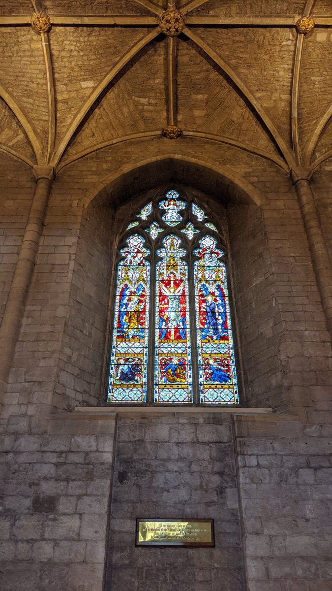 Tewkesbury Abbey also has some stunning glass. There's some by Tom Denny, my favourite modern stained glass artist, in a side chapel, but due to the plague all but the nave of the Abbey was closed. (I'll be back and you'll get to see So Much More)
