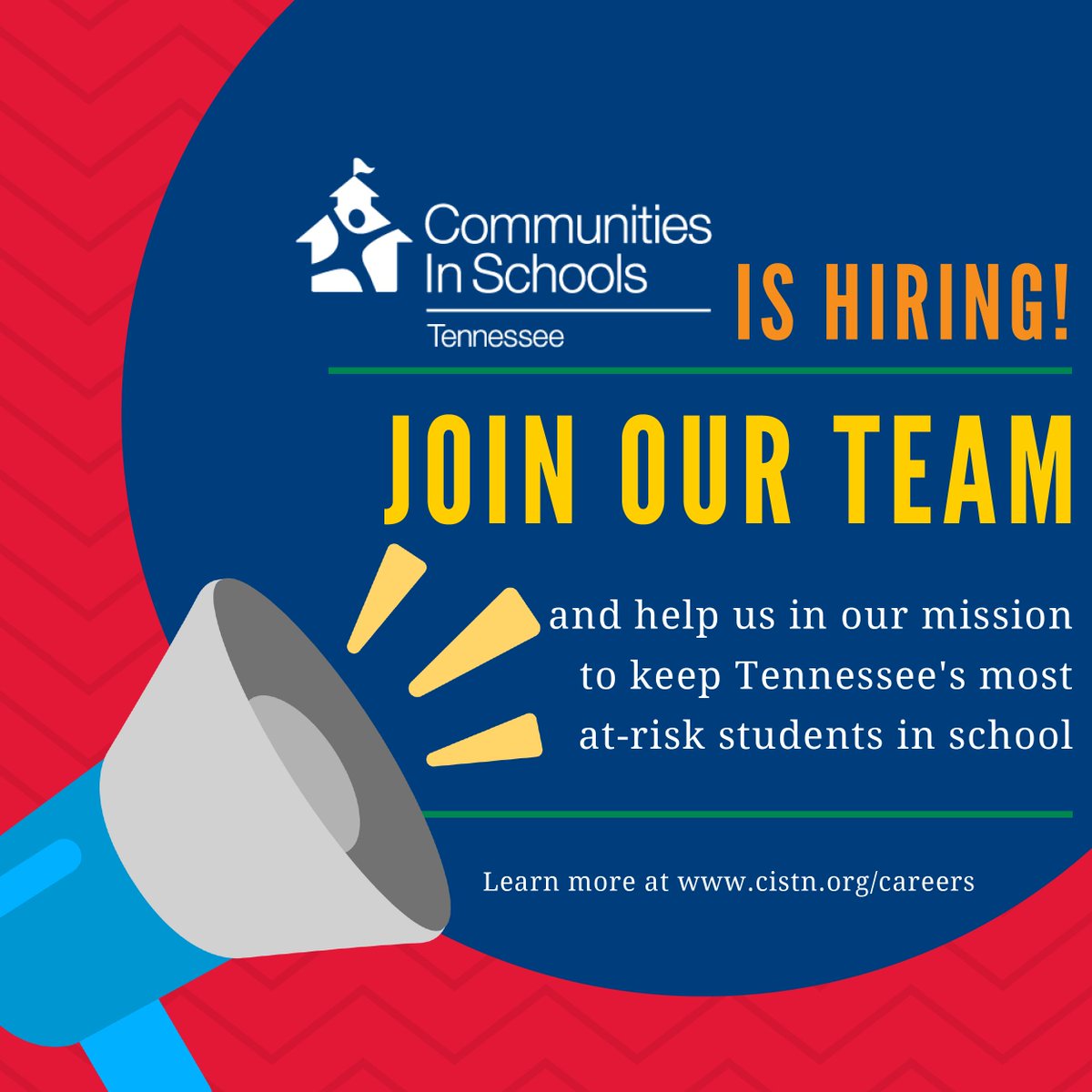 CISTennessee's tweet photo. Attention job seekers! #CISTN is now accepting applications for the role of Site Coordinator at Goodlettsville Middle School in Nashville. Click the following link to read the job description and apply today: https://t.co/UPGCrXErr6. https://t.co/IAnCp92sXn